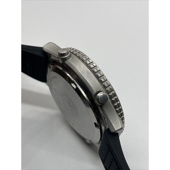 Vintage 1980s Seiko Sports 100 Men's Black Watch 7A28-7049 Chronograph - Picture 9 of 10